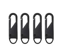 Replacement Zipper Pulls, Multicolor Detachable Metal Zipper Pulls 40PCS for DIY Sewing Clothes Accessories(Black)
