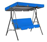 ReplacementCanopyforGardenSwingSeatRuffPatioCoverWaterproofUVProtectionRoofforOutdoorHammockChairSize:142x120x18cm/150x50x10cmColor:Blue