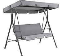 ReplacementCanopyforGardenSwingSeatUVResistantRuffCoverOutdoorPatioHammockTopRoofGrayPerfectforSwingChair(Sizes:164x114x15cm150x50x10cm)