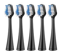 Replacements Brush Heads Compatible with Waterpik Complete Care 5.0/9.0 (WP-861/CC-01), STRB-5WB/ Aquasonic Duo and Home Dental Center Electric Toothbrush, 5 Count, Black