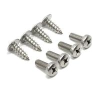 ReplacementScrews License Plate Screws Compatible with Mazda - Stainless Steel - for Front or Rear Mounting - Fits All Mazda Models - Plain Finish (Pack of 8)