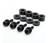 ReplacementScrews M6 Wall Mount Screws Compatible with Hisense 9.5-11.5mm Insertion Depth Wall Mounting Installations - Complete kit with Bolts/Screws, Washers and Spacers - Black Plated.