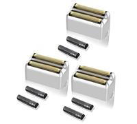 Replacment Foil and Cutter for Babyliss Pro MetalFX Double Foil Shavers Head，3 Count,Silver