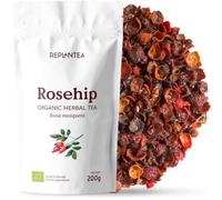REPLANTEA Organic Rosehip Tea (200g) | Loose Leaf Rose Hip Fruit, Natural Source of Vitamin C for Immune Support & Skin, 100% Pure & Caffeine-Free Herbal Infusion