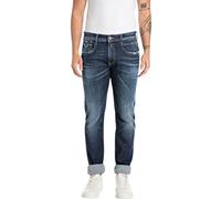 REPLAY Adult M914 Anbass Aged Jeans, Dark Blue 007, 36W / 34L