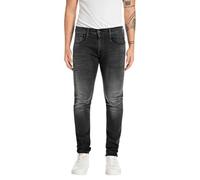 REPLAY Adult M914 Anbass Hyperflex Jeans, Black 098, 36W / 36L