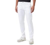 REPLAY Adult M9889 Brad Stretch Gabardine Pants, White 001, 36W / 30L