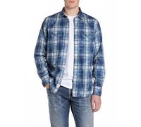 Replay Men's M4860c Shirt, 009 Medium Blue, L