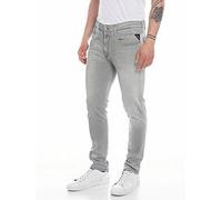 Replay Anbass Slim Fit Jeans, Light Grey, Size 38, Inside Leg Regular, Men Light Grey