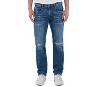 Replay Anbass Slim Tapered Jeans - 573 Eco Plus Broken & Repaired Medium Blue - 36/32