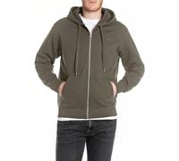 Replay Basics Men's Sweat Jacket with Zip and Hood, 759 Mud Green, L