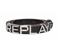 REPLAY belt Logo Belt W80 Black Brown