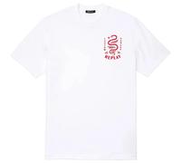 Replay Biker T-Shirt - Custom Garage Snake White - Large