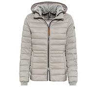 REPLAY camel active Women's Quilted Jacket with Removable Hood, gray, 12