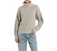 Replay Cotton Blend Jumper, White Black, Size S, Women White Black