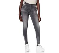 Replay Damen Jeans Luzien Skinny-Fit Hyperflex White Shades mit Stretch, Medium Grey 096 (Grau), 29W / 28L