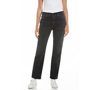 Replay Damen Jeans Maijke Straight-Fit, Black 098-1 (Schwarz), 25W / 30L