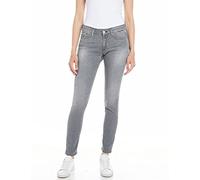 REPLAY Damen Jeans New Luz Skinny-Fit mit Power Stretch, Medium Grey 096 (Grau), 28W / 32L