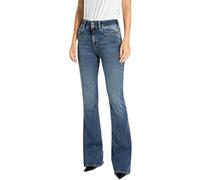 REPLAY Damen Jeans Schlaghose New Luz Flare, Blau (Medium Blue 009), 33W / 32L