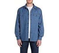 Replay Men's M4124 Shirt, 009 Medium Blue, S