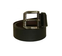 Replay Embossed Buckle Leather Belt, Dark Brown - Small