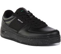 Replay Epic M Green 2 Mens Lace Up Casual Trainers In Black Size UK 6 - 11