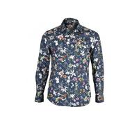 Replay Floral Print Shirt, Navy/multicolour - Small