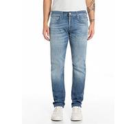 Replay Grover Regular Straight Fit Jeans, Dark Blue, Size 30, Inside Leg Regular, Men Dark Blue