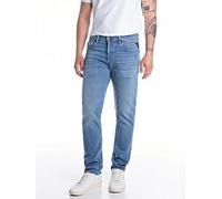 Replay Grover Touch Slim Straight Fit Jeans- Blue, Blue, Size 32, Inside Leg Regular, Men Blue