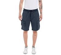 Replay Herren Cargo-Shorts mit Stretch, Blue 085 (Blau), 33W