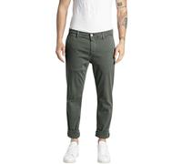 REPLAY Adult M9627 Zeumar Hyperchino Color Xlite Trouser, Military Green 030-1, 34W / 32L