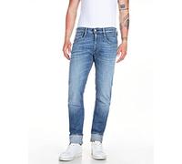 REPLAY Herren Jeans Anbass Slim-Fit Bio, Medium Blue 009-4 (Blau), 28W / 34L