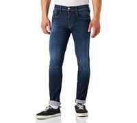 Replay men's Anbass slim-fit Hyperflex jeans made of recycled material with stretch, blue (Dark Blue 007), 33W / 30L