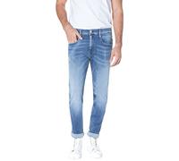 Replay Herren Jeans Anbass Slim-Fit Hyperflex White Shades mit Stretch, Light Blue 010 (Blau), 28W / 30L