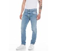 REPLAY Herren Jeans Anbass Slim-Fit Hyperflex White Shades mit Stretch, Light Blue 010 (Blau), 34W / 32L