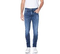 REPLAY Herren Jeans Anbass Slim-Fit Hyperflex White Shades mit Stretch, Medium Blue 009 (Blau), 28W / 34L