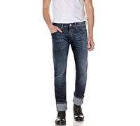 Replay Herren Jeans Grover Straight-Fit Bio, Dark Blue 007-1 (Blau), 28W / 34L