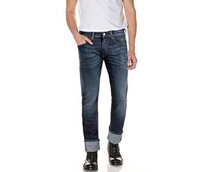 Replay Herren Jeans Grover Straight-Fit Bio, Dark Blue 007-1 (Blau), 29W / 32L