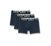 REPLAY I101102-001-N188 BOXER Style 01/C Basic Cuff Logo 3pcs Box Boxer Men's BLUE MARINE Size M