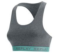 REPLAY I101304-001-J623 Lady Racerback Bra Style 2 T/C 1pcs Cover hangtag Sports Bra Women's Dark Grey Melange/Water Green/Dark Grey Size M