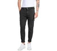 Replay Jaan Hypercargo Men's Slim Fit Cargo Jeans Colour, 040 Black, 33 W/32 L