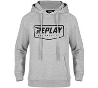 REPLAY LOGO hoodie gray melange 3XL