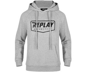 REPLAY LOGO hoodie gray melange S