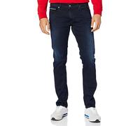 Replay men's Grover straight-fit jeans with stretch, blue (Dark Blue 007), 29W / 32L