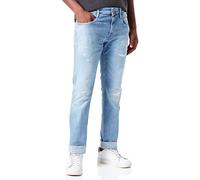 REPLAY Men's Anbass Aged Jeans, 010 Light Blue, 34 W/30 L