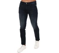 Replay Mens Anbass Power Stretch Slim Fit Jeans in Dark Blue Cotton - Size 34 Regular