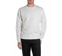 Replay Men's Basic Crew Neck Sweatshirt, 011 Natural White, XS