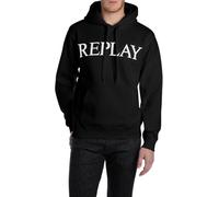 Replay Men's M3104 Hooded Sweatshirt, 098 Black, XL
