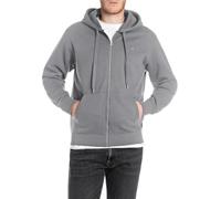 Replay Men's Basic Sweat Jacket with Hood, 093 Lead Grey, XXL