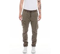 REPLAY Men's Cargo Pants in Comfort Cotton, Dark Mud 121 (Brown), 30W
